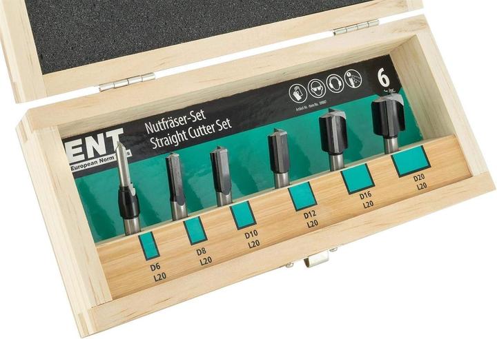 Produktbild ENT European Norm Tools ENT Fräserkassette HW 6-teilig in Holzkassette