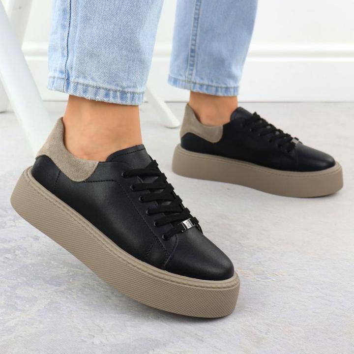 Image du produit Filippo Women's leather platform sneakers, black, DP6119 (39)