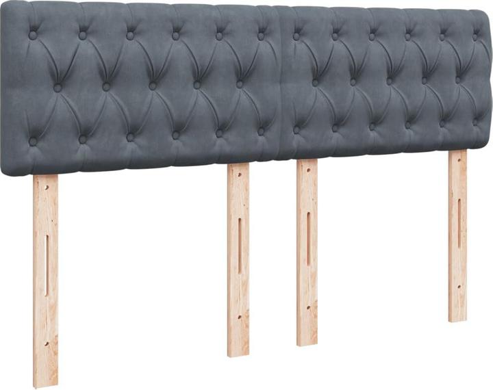 Actual product image vidaXL Bo x spring bed with mattress 160 x 200 cm velvet (160 x 200 cm)