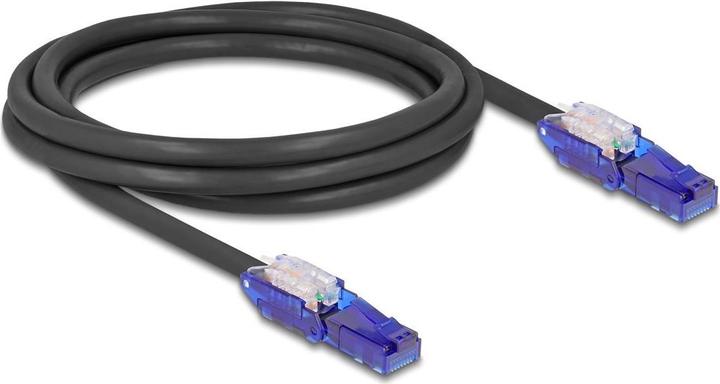 Actual product image Delock RJ45 network cable Cat.6 UTP with 180° angled connector (U/UTP, UTP, CAT6, 2 m)