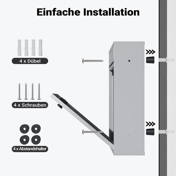 Actual product image Wiltec Wall Mailbox Code Lock Letterbox Postbox Pillar Letter Mail Post Box