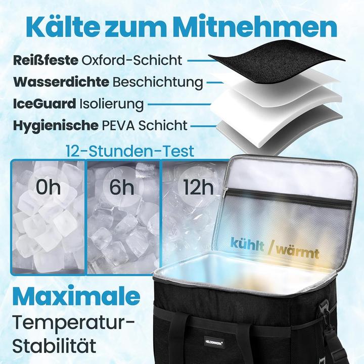 Produktbild Heldenwerk Faltbare Kühltasche mit 7 Fächern (20 l)