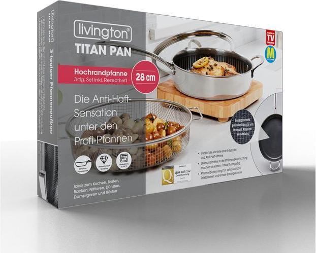 Produktbild Livington Titan Pan (28 cm, Bratpfanne, Edelstahl, Aluminium)