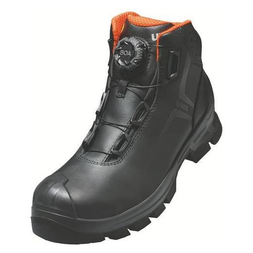 Uvex Safety, Werkschoenen, 2 MacsoleÂ Laarzen S3 65321 Zwart, Oranje Breedte 10 Maat 45 (S3, 45)