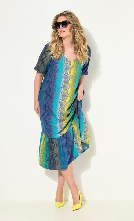 Produktbild Miamoda Midikleid, A-Line, Schlangen-Muster, Halbarm (46)