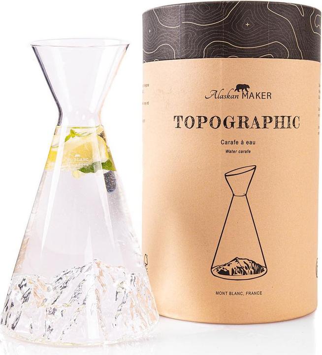Alaskan Maker Wasser Karaffe topografisch, Mont Blanc (1 l)