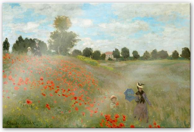 Image du produit Trenddeko Monet - Champ de coquelicots près d'Argenteuil (120 x 75 cm)