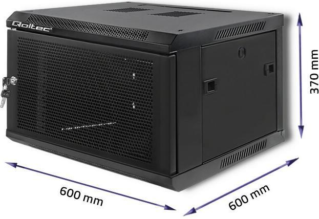 Immagine prodotto Qoltec 54489 Armadio RACK da 19 pollici 6U (6 HE, Rack da 19 pollici)