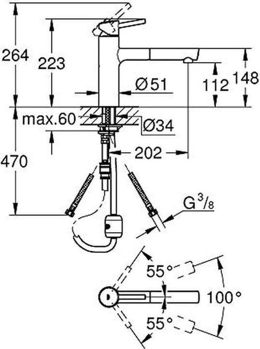 Immagine prodotto Grohe Küchenarmatur mit Handbrause Concetto chrom glänzend 31129001