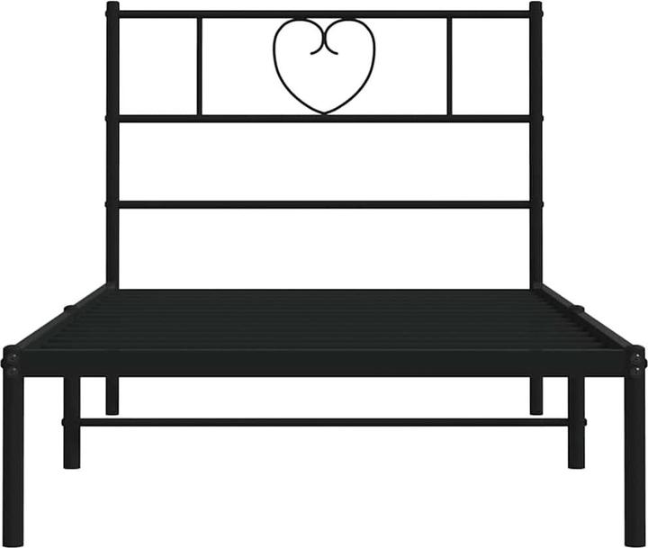 Image du produit vidaXL Cadre de lit avec tête de lit Lit métallique Lit double noir 140x200cm (140 x 200)