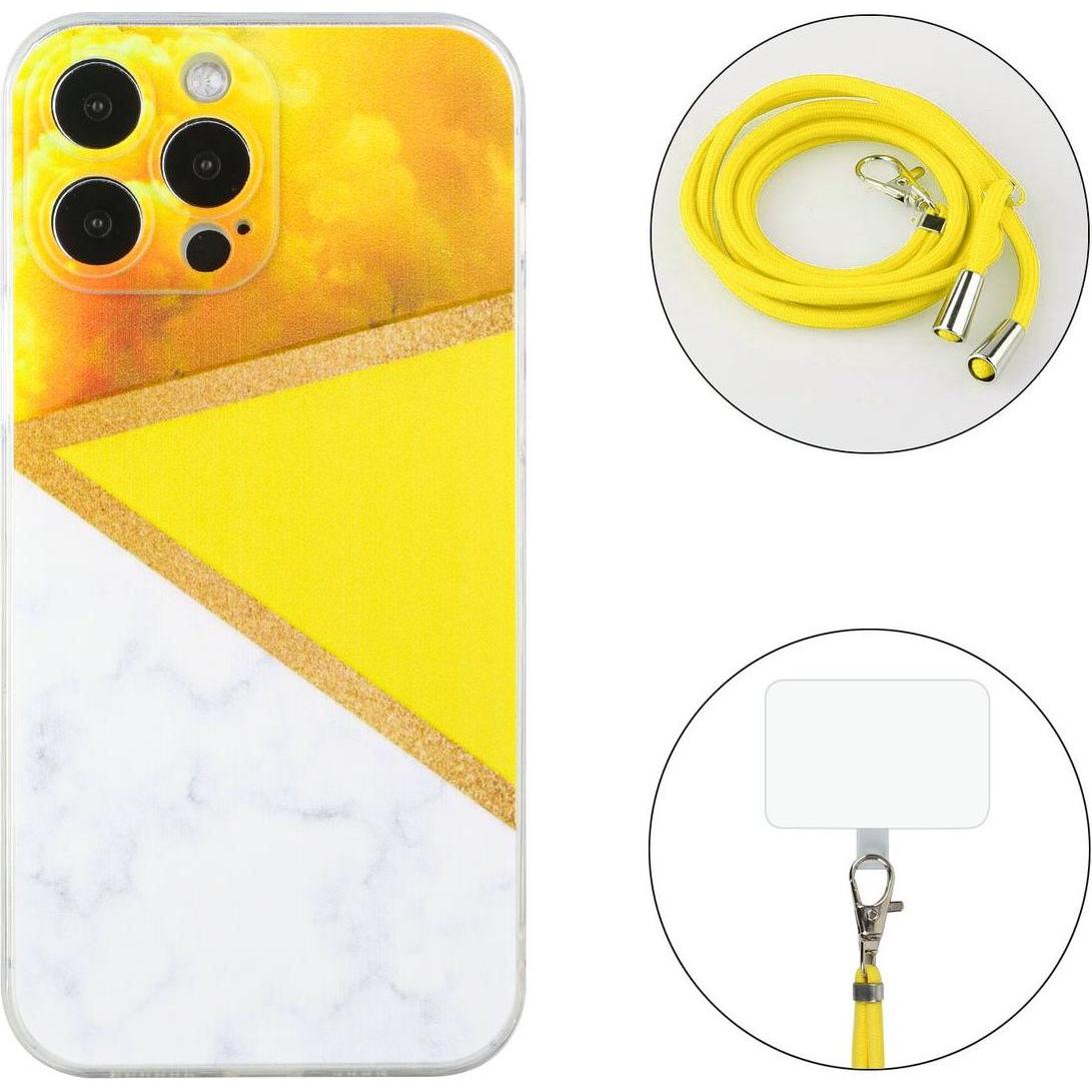 Thumbnail - König Design Hülle Handy Schutz für Apple iPhone 13 Pro Handykette Case Cover Bumper Etuis, Handykette, Gelb