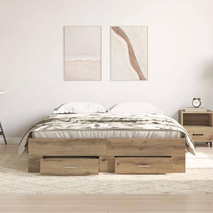 Image du produit vidaXL Rustikales Bett (140 x 190 cm)