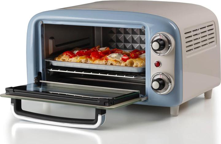 Actual product image Ariete Vintage Blue mini oven (white/light blue, 800 watts, 10 litres)