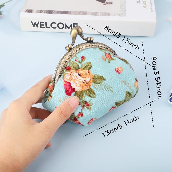 Immagine prodotto Only-Bags.Store Floral Münzgeldbörse Münzgeldbörse Retro Tasche