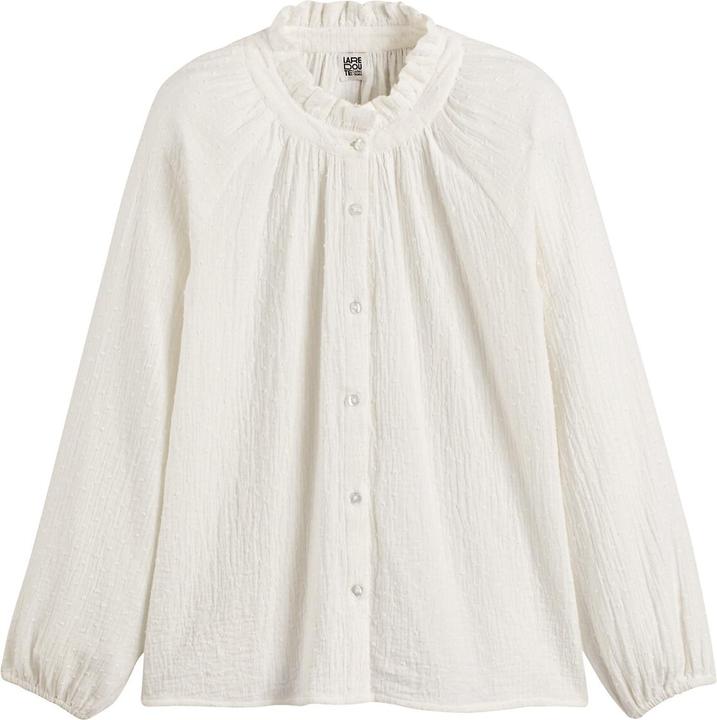 Immagine prodotto La Redoute Collections Camicetta ampia con collo alto e motivo a plumetti (158)