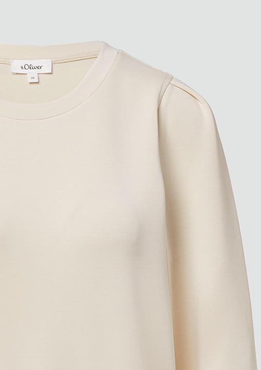 Produktbild s.Oliver Sweatshirt Scuba-Sweatshirt mit Puffärmeln (46)