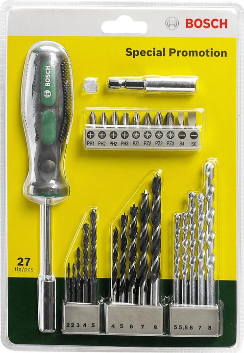Produktbild Bosch Professional Zubehör Bohrer- und Schrauberbit-Set 27-teilig (Kreuz Pozidriv PZ)
