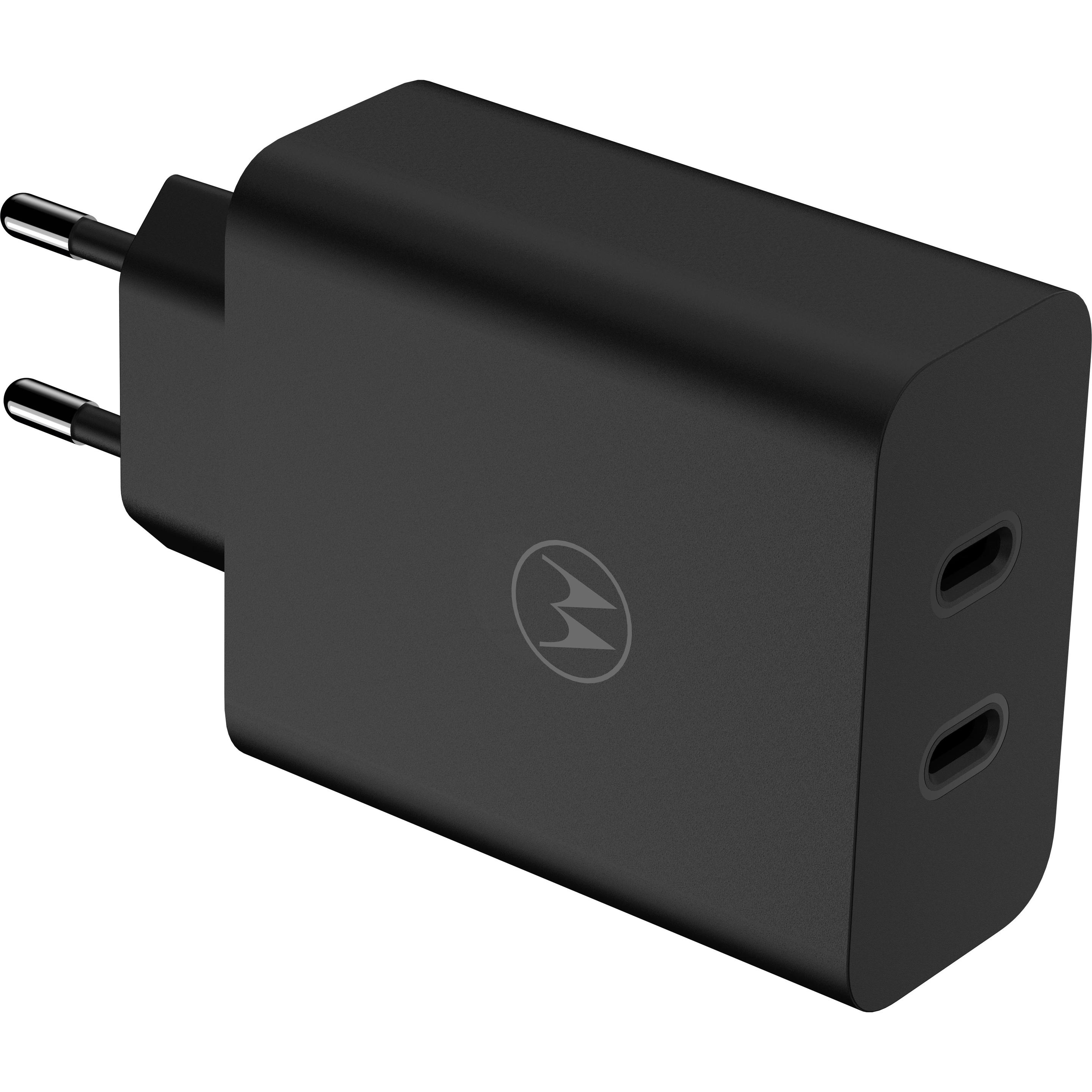 Motorola Turbopower (125 W, 2 Porte), Caricatore Usb, Nero