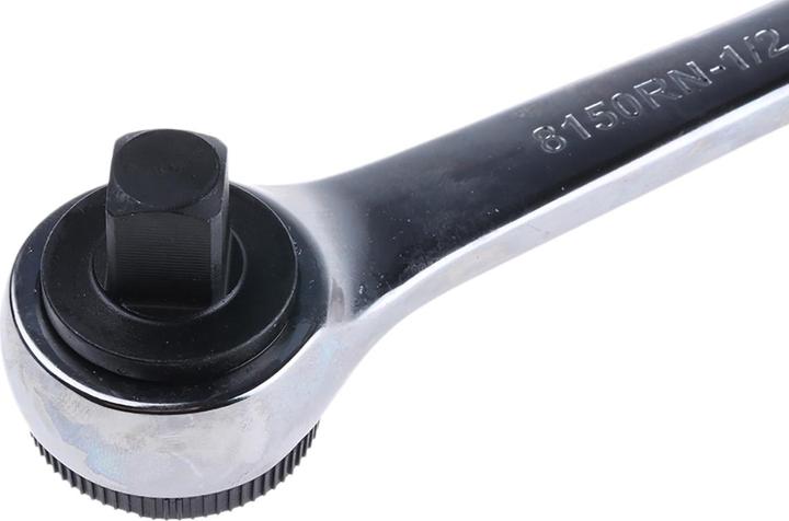 Produktbild Bahco 1/2"-Umschaltknarre mit rundem Knarrenkopf, 72 Zähnen und 5°-Rückschwenkwinkel, 267 mm (1/2")