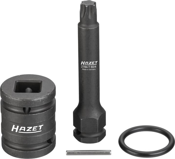 Actual product image HAZET Brake disc screwdriver socket set 2784-T60/4 ∙ Square, hollow 20 mm (3/4 inch) ∙ Inside TORX…