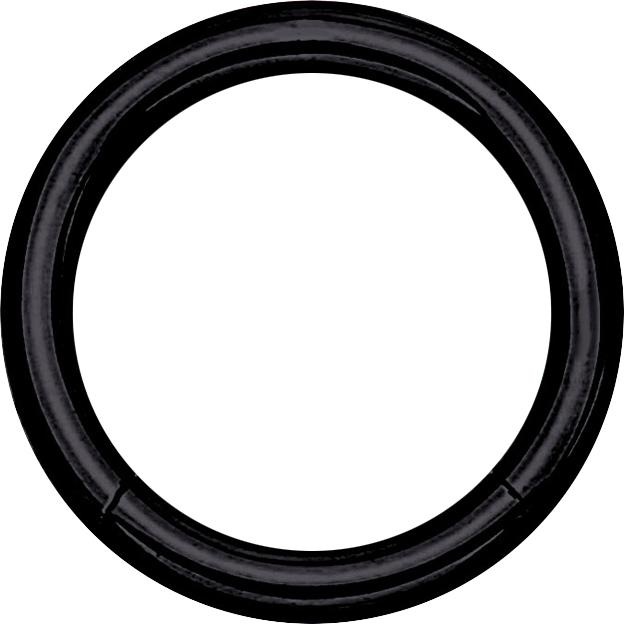 Image du produit Star Piercing Anneau segment pliable noir (sans laiton, Acier chirurgical 316L)