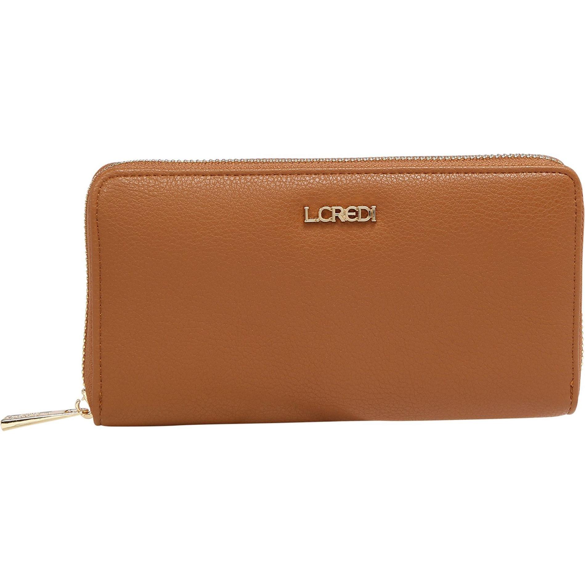 L.Credi, Damen, Portemonnaie, Filippa Geldbörse 20 cm, Braun