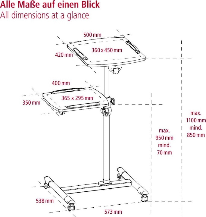 Image du produit Hama Table Beamer à 2 niveaux (Sol)