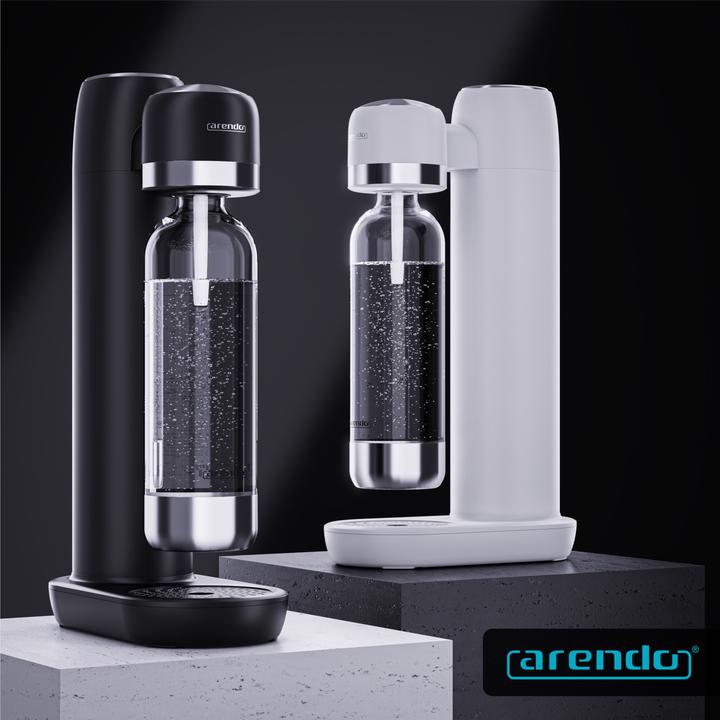 Produktbild Arendo Wassersprudler Soda Streamer + 2x 1000ml Flasche, Soda Maker mit Wasserflaschen für 60l CO2 Zylinder