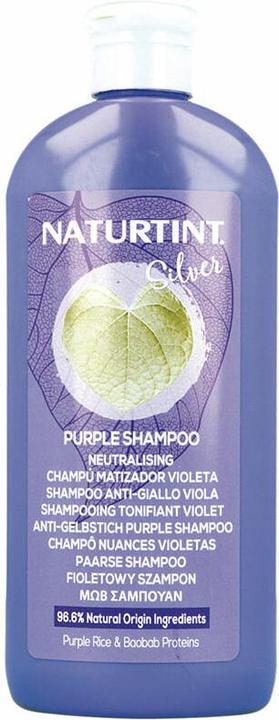 Produktbild Naturtint Violet Colour Shampoo Removes Unwanted Yellowish and Copper Tones on Blonde White and Bleached Hair (330 ml, Silbershampoo)