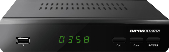 Diprogress DPT 203HD 2in1 Hevc H265 10 Bit Decoder with Universal Remote Control (DVB-T2)