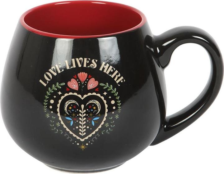 Something Different Love Lives Here Kaffeebecher Volksherz 500ml (500 ml, 1x)
