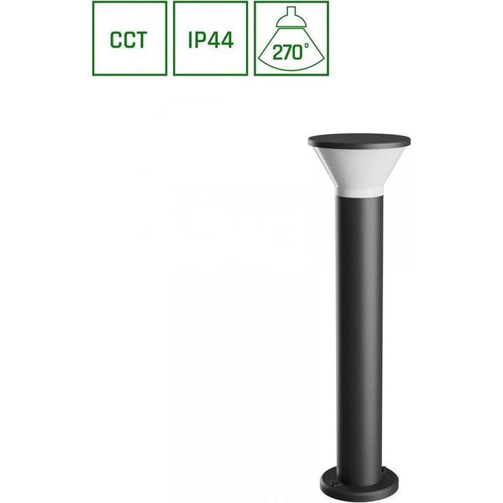 Spectrum, Illuminazione esterna, Freestanding outdoor light 6W GU10 CCT 450lm IP44 black (450 lm, GU10, IP44)