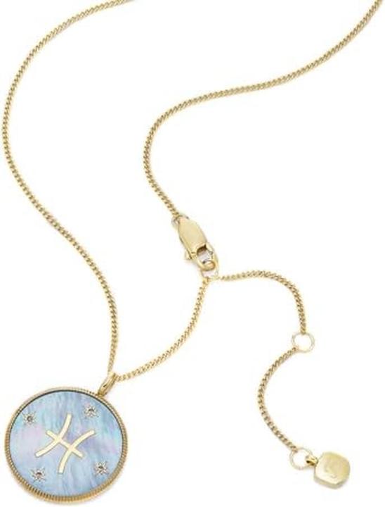 Actual product image Fossil - Gold-plated Pisces necklace Written in the Stars JF04848710 (Stainless steel, 51 cm)