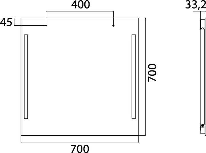Actual product image Emco light mirror premium, LED light mirror premium 700 x 700 mm (70 x 75 cm)