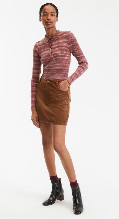 Actual product image La Redoute Collections Pullover mit geknöpftem Polokragen aus feinem Rippstrick (XS)