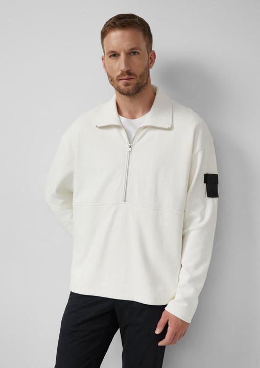 Produktbild s.Oliver Sweatshirt Softes Relaxed-Fit-Sweatshirt aus Baumwollmix mit Label-Patch (L)