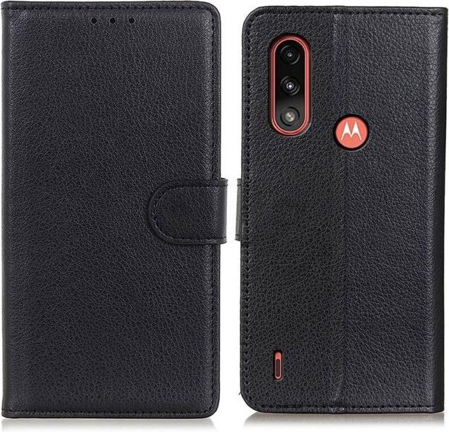 Produktbild MU Classic Litchi Leder Bookcover Series (Motorola Moto E7 Power)
