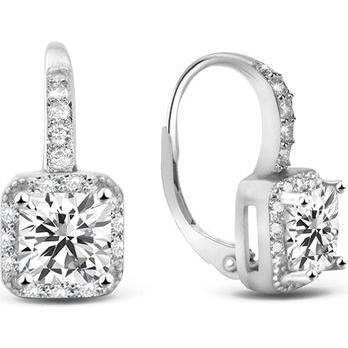 Beneto, Ohrringe, Charming silver earrings with zircons AGUC2699 (L)