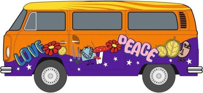 Actual product image Carrera D132 VW Bus T2b Peace and Love