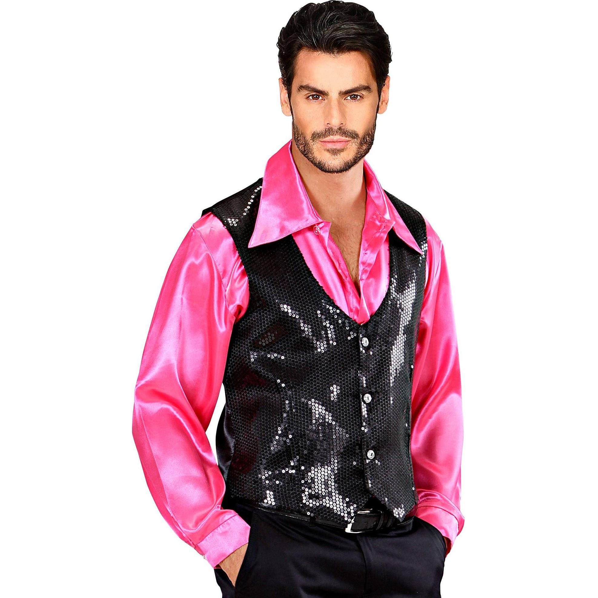 Widmann PAILLETTENWESTE SCHWARZ für Herren, M (M)
