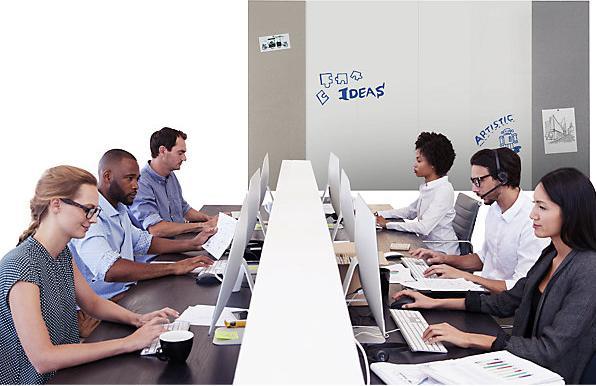 Actual product image Legamaster WALL-UP Acoustic Pinboard. quiet grey (Bulletin board)