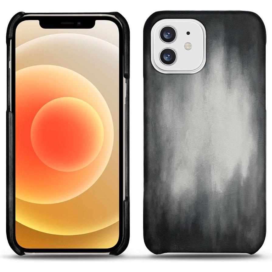 Noreve Lederschutzhülle (Apple iPhone 12), Smartphone Hülle, Grau