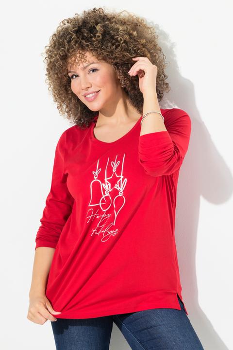Produktbild Ulla Popken Weihnachtsshirt, Classic, Rundhals, Langarm (42, 44)