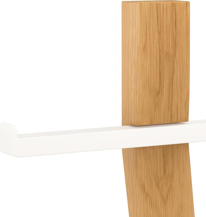 Produktbild Relaxdays - WC Garnitur Holz & Metall, Weiss/Hellbraun, 78,5 x 23 x 18 cm