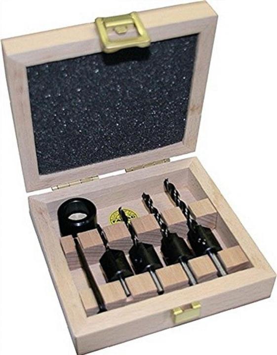 Produktbild Famag Bohrer-Senker-Satz im Holzkoffer (3 mm, 4 mm, 5 mm, 6 mm)