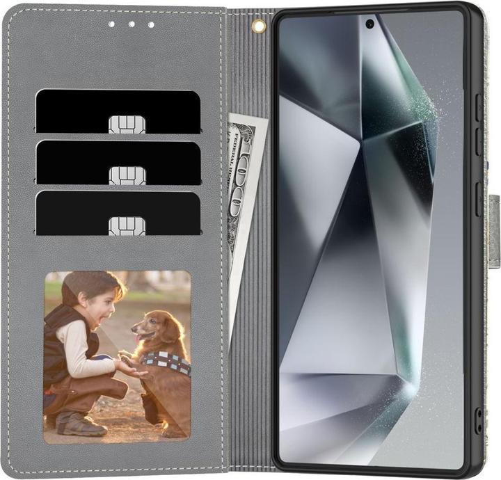 Actual product image Tech-Protect Wallet Case für Samsung Galaxy A26 5G / A17 4G / 5G – Gänseblümchen mit Blättern (Oppo A17 4G)