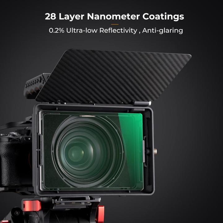 Actual product image K&F Concept Square Film Filter with Matte Box, 4X5.65 in, Thickness 4.0mm, Black Mist 1/4, Coated(NANO-X series) (Neutral density filter, 101.60 mm)