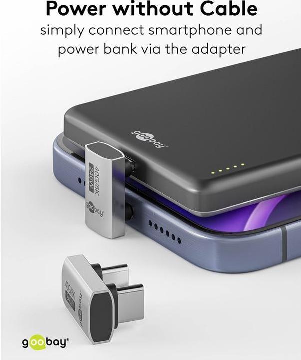 Actual product image Goobay USB-C adapter 180° U-shape (USB-C, USB-C)