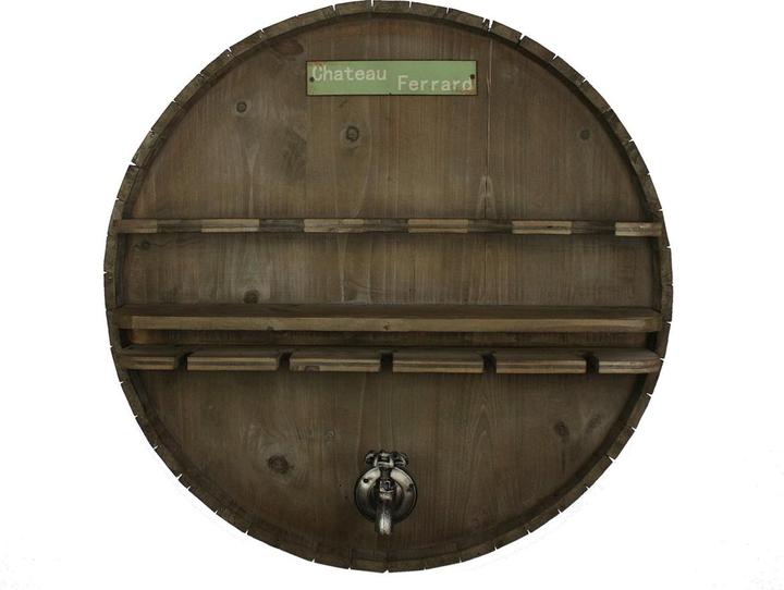 Image du produit HTI-Line Bar mural tonneau de vin (ø 65 cm, 5 bouteilles)
