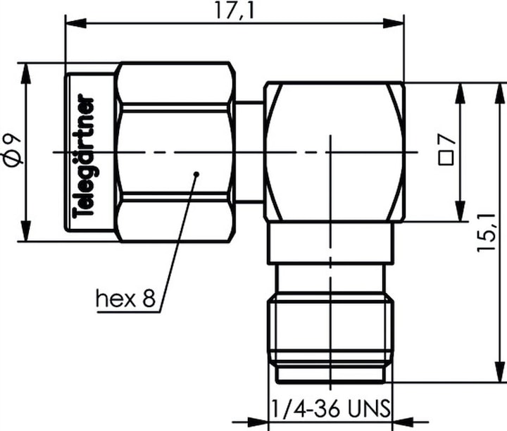 Produktbild Telegärtner SMBA-Adapter SMA-Stecker (Antennendose)